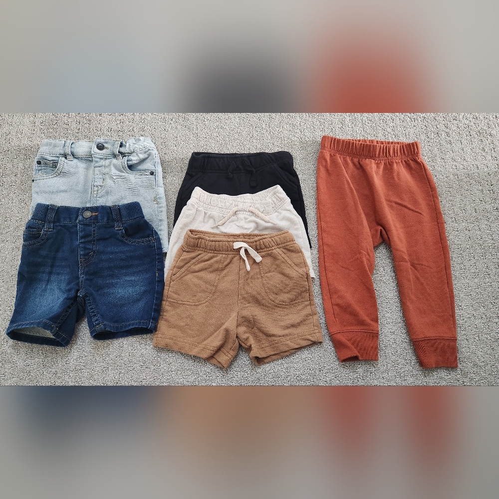 Toddler Boy shorts bottoms‎ bundle size 18 months - 6 items total